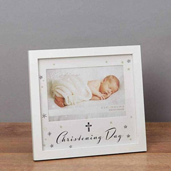 Baby-Gift-Christening-Photo-Frame-With-Cross-and-Stars-B07JH69GD9-2 Christening Day Photo Frame With Cross and Stars