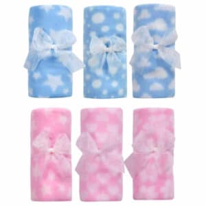 Blue Pink Soft Fleece Baby Blanket