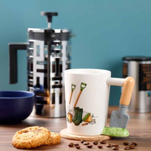 Garden Trowel Ceramic Shaped Handle Mug