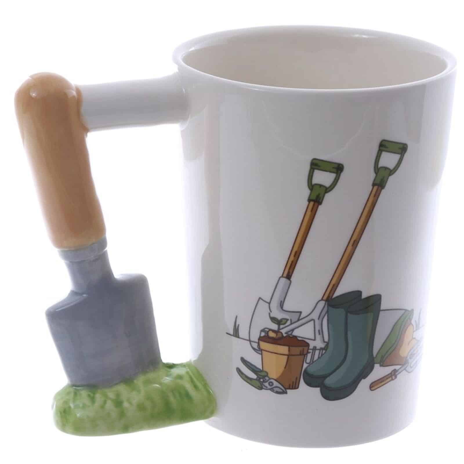 Garden Trowel Ceramic Shaped Handle Mug - Image 3