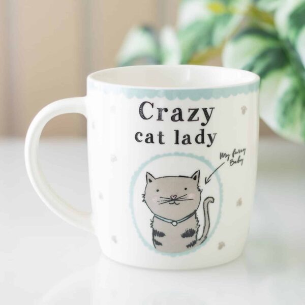 MU_52325-crazy-cat-lady-mug-lifestyle Crazy Cat Lady Bone China Mug