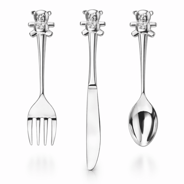 CG427-cutlery-set-with-teddy-tops-open Silver Plated Knife Fork Spoon Set With Teddy Top