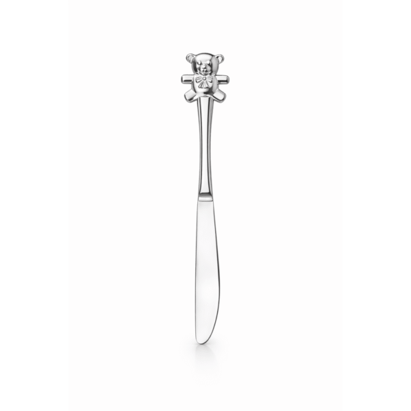 CG427-knife-with-teddy-tops Silver Plated Knife Fork Spoon Set With Teddy Top