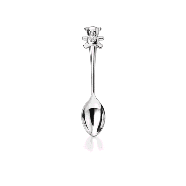 CG427-spoon-with-teddy-tops Silver Plated Knife Fork Spoon Set With Teddy Top