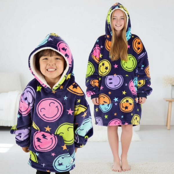 Smiley Kids Plush Oversized Huggable Hoodie