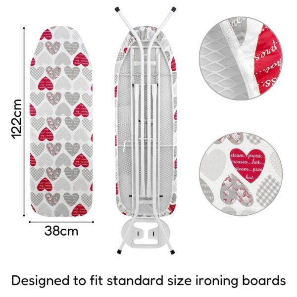 LAU110054-hearts-ironing-board-sizes EZ-Fit Hearts Ironing Board Cover
