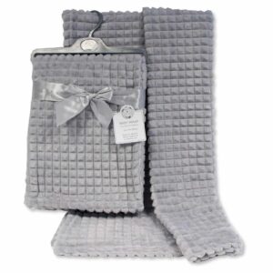 bw-112-1030G-Grey-jacquard-squares-baby-blanket _Jacquard Squares Baby Wrap