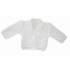 Baby Knitted White Button Cardigan