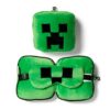 Cush306 Relaxeazzz Minecraft Creeper Plush Travel Pillow And Eye Mask