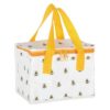Buzzworthy-White-Yellow-Bee-Print-Insulated-Lunch-Bag-15cm-x-205cm-1-Pc-Made-of-40-Recycled-Plastic-Adorable-B08WL6GR44 Bee Print Lunch Bag